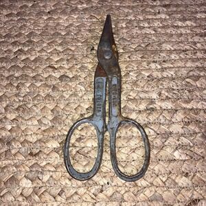 WISS V-13 Drop Forged Solid Steel 10" Sheet Metal Shears Made In USA Vintage